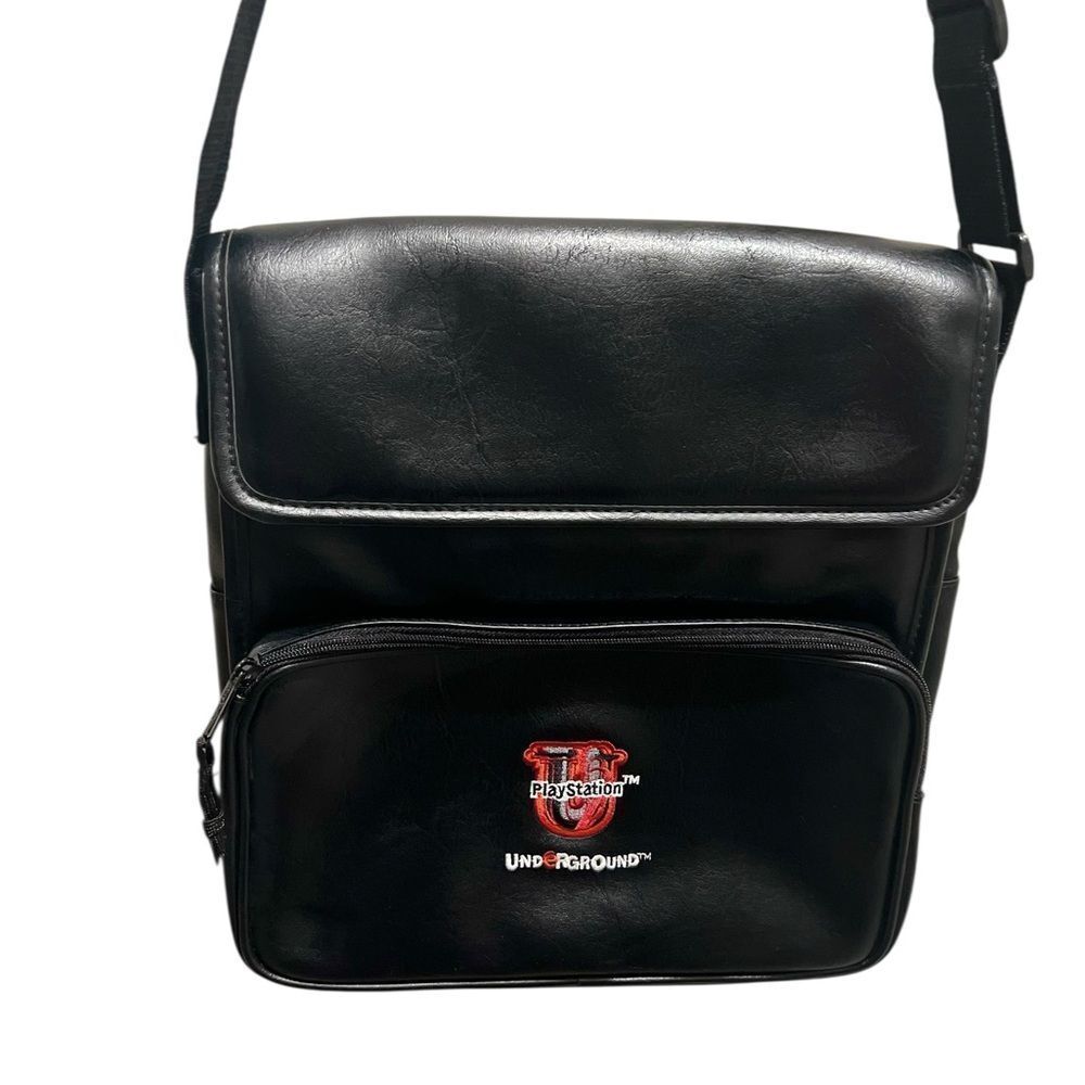 PlayStation Underground Black Crossbody Messenger Bag Adjustable Strap - Picture 2 of 9